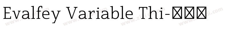 Evalfey Variable Thi字体转换